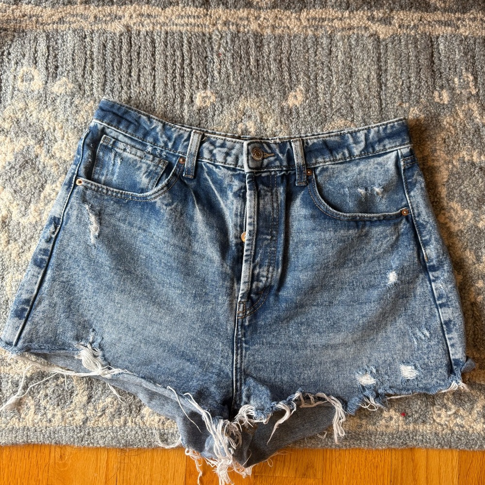 Denim Distressed Women Shorts Highest rise wild fable size 12